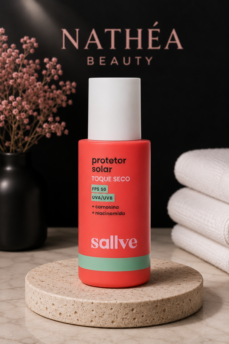 Protetor Solar Facial Sallve Toque Seco FPS 50 – Sem Cor