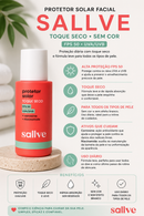 Protetor Solar Facial Sallve Toque Seco FPS 50 – Sem Cor