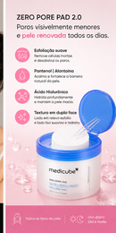 Medicube Zero Pore Pad 2.0 benefícios AHA BHA pantenol alantoína e ácido hialurônico