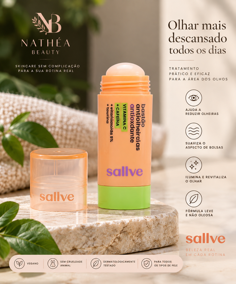 Bastão Antiolheiras Antioxidante 10g Sallve - NATHÉA Beauty